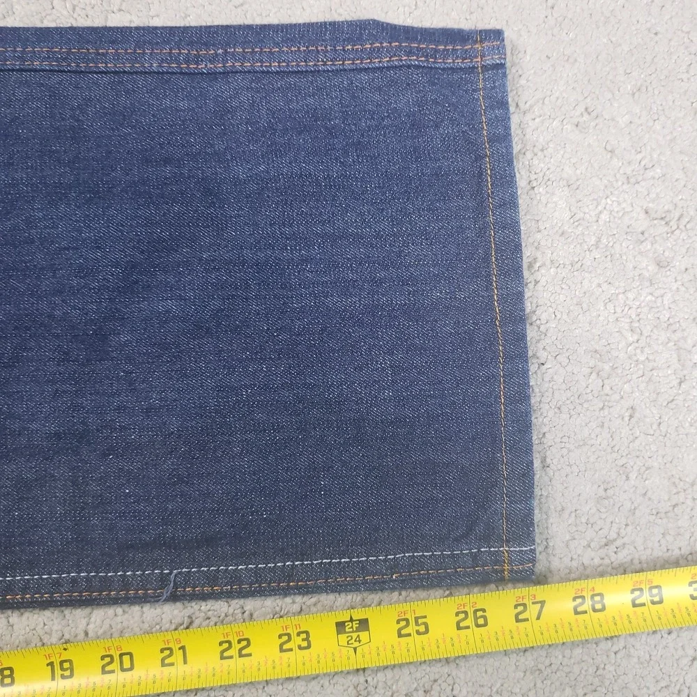 Vintage 5ive Jungle Jeans Mens 40 (FITS 37x27) Y2K Blue Wide Baggy Embroidered